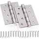 thumbnail image 1 of Bisagra de puerta de acero inoxidable, 2 piezas Bisagras de puerta plegables Bisagras de acero inoxidable Bisagra de 3 mm de espesor, para puertas interiores sólidas(Plata) Sincero Electrónica, 1 of 5