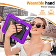 thumbnail image 3 of Case for iPad Pro 11 inch M4 2024/ M5 2025, 360 Rotating Stand Handle Shoulder Strap Heavy Duty Shockproof Cover, Purple, 3 of 7