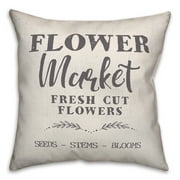 Creative Products Flower Market 18x18 Spun Poly Pillow