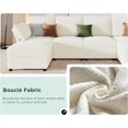 thumbnail image 4 of Merluxy Sectional Sofa- Modular Sectional Couch, Corner Seat(Offwhite Bouclé), 4 of 5