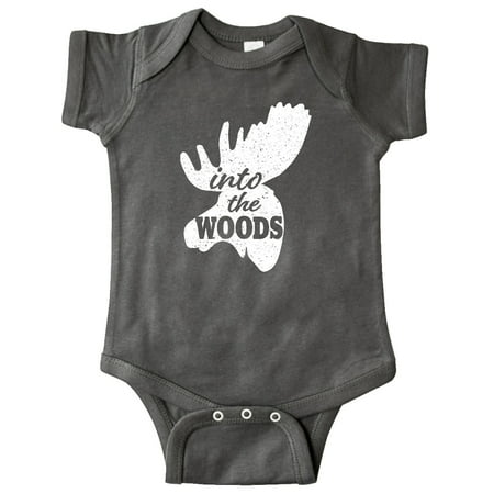 

Inktastic Moose Head Silhouette Into The Woods Gift Baby Boy or Baby Girl Bodysuit