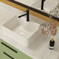 thumbnail image 7 of 16"x12" White Ceramic Rectangular Vessel Bathroom Sink, 7 of 7