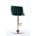 thumbnail image 5 of Set of 2 Velvet Bar Stools in Main Green | Swivel and Mechanical Lifting for Versatile Spaces | Ergonomic Seating with Foam Filling, 5 of 6