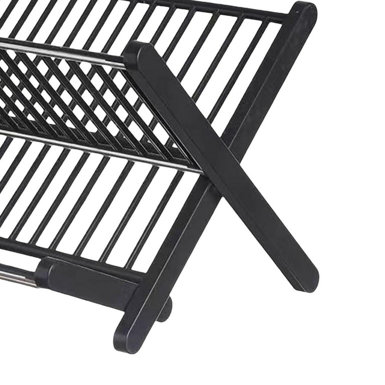 Eastore Life Hanging Dish Rack,Collapsible Dish Drying Rack with  Drainboard, Stainless Steel Dish Drainer, Black