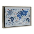thumbnail image 4 of Stupell Industries Nautical Themed Map Town & City Painting Brown Floater Framed Art Print Wall Art, 31 x 21, 4 of 10