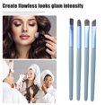thumbnail image 3 of 8 Pcs Makeup Brush Set Travel Brush Foundation Contour Brush Artificial Fiber Plastic Metal Handle Blue, 3 of 7