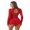 Red, variant on YEAHDOR Womens Figure Skating Dance Dress Long Sleeve Rhinestones Dance Leotard