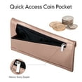 thumbnail image 6 of HAWEE Envelope Wallets for Women Leather Credit Card Holder with RFID Blocking,2 ID Window, Zip Coin Pocket, Rose Gold, 6 of 7