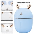 thumbnail image 3 of Humidificador de aire USB Difusor de aroma Humidificador humectante portátil para la piel de la cara para la oficina en casa 300ml, Azul Eigraketly HA003223-03B, 3 of 6
