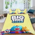 thumbnail image 2 of Gran Ciudad del Árbol Conjunto de sábanas temático, trío de piezas, cómodo y amigable con la piel, diseño único, regalo de decoración para el hogar para familiares, amigos y fans, 90 cm * 190 cm, 2 of 6