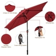 thumbnail image 6 of Spaco 9 ft Outdoor Market Patio Table Umbrella Push Button Tilt Crank Lift-Burgundy, Patio Offset Umbrella with Easy Tilt Adjustment, Outdoor Cantilever Hanging Umbrella, Sunshade Umbrella Canopy, 6 of 6