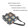thumbnail image 3 of FORMRS Womens Canvas Tote Bag with Zipper Inner Pocket Shoulder Handbag, Square Harmony, 3 of 7