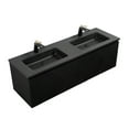 thumbnail image 5 of Moore 60 Inch Matte Black Doubel Sink Mount Vanity With A Integrated Black Sink, 5 of 5