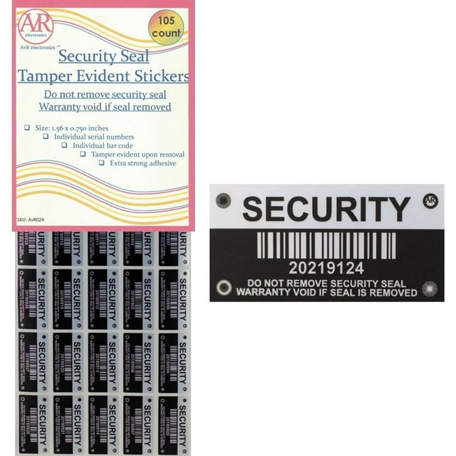 shiyou-Tamper Evident Stickers, Tamper Proof Security Seal with Individual Serial Numbers and bar Code. Each Sticker is 1.56 x 0.75 inches. Destroyed Upon Removal. Residual Text Left on Item. (105 St