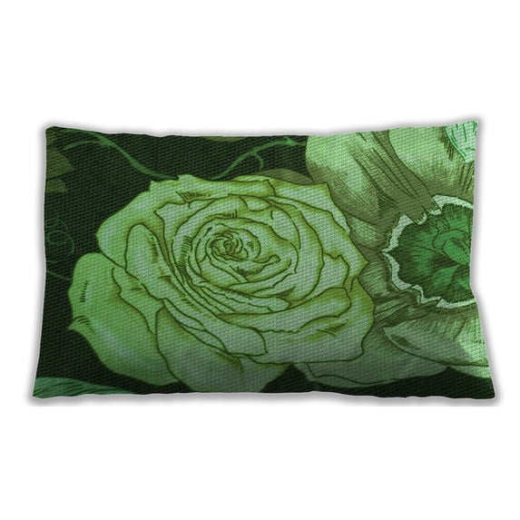 Ahgly Company Outdoor Rectangular Contemporary Lumbar Throw Pillow, 13 inch by 19 inch