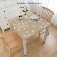 thumbnail image 2 of JEUXUS Floral Print Square Tablecloth, 100% Polyester, Water Resistant, Wrinkle Resistant, Easy to Clean, for Square Tables (44in, 48in, 54in, 60in) White, 2 of 7
