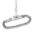 thumbnail image 1 of 2 Pcs Bracelets Tactiles Couples Bracelet Necelace Ensemble Bracelet de Lettrage Emboîtable Serrures Concentriques Bracelet Necelace, 1 of 3