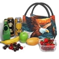 thumbnail image 3 of Honeii Textured Bald Eagle Print Cooler Bag Insulated, Large Leakproof Soft Sided Portable Cooler Bag,Lunch Box Lunch Bag, 3 of 6
