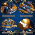 thumbnail image 3 of Gold & Silver Tone Class of 2025 Banner Graduation Cap Motif Graduation Backdrop Star Adornment Metallic Balloons Graduation Display for Graduation Parties College Graduation Events Indoor, 3 of 8