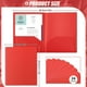 thumbnail image 2 of Carpetas de plástico Gueevin, 24 unidades, con bolsillos para tamaño carta, color rojo, 2 of 6