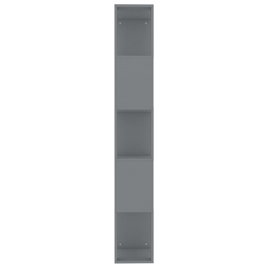Kepooman Modern 5-Tier Vertical Corner Bookcase for Office Living Room Bedroom, 17.7" x 9.4" x 62.6", Grey Kepooman Modern 5-Tier Vertical Corner Bookcase for Office Living Room Bedroom, 17.7" x 9.4" x 62.6", Grey