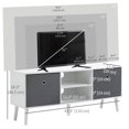 thumbnail image 3 of HOMCOM Meuble Télé avec Étagères, Tiroirs pour Salon, Blanc, 3 of 10