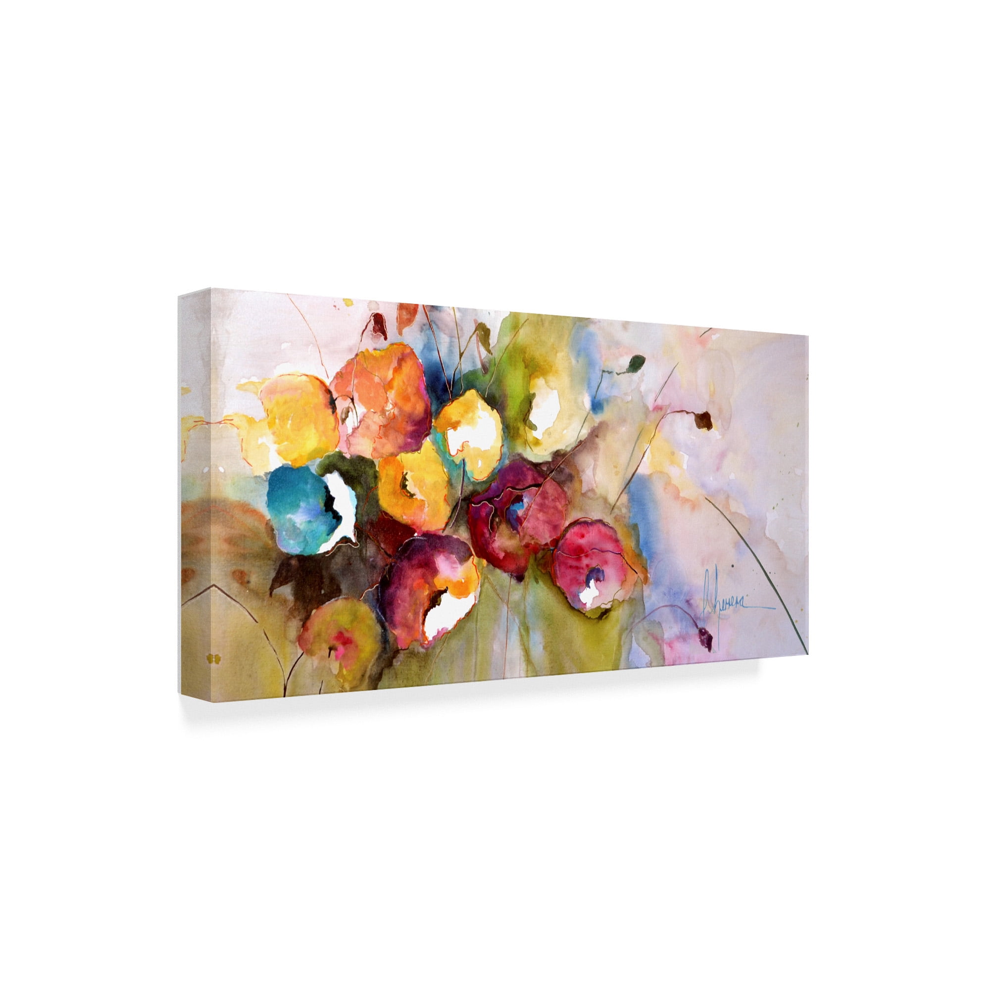 Trademark Fine Art 'Horizontal Flores V' Canvas Art by Leticia Herrera