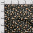 thumbnail image 2 of oneOone Polyester Spandex Orange Fabric Floral Retro Craft Projects Decor Fabric Printed By The Yard 56 Inch Wide, 2 of 5