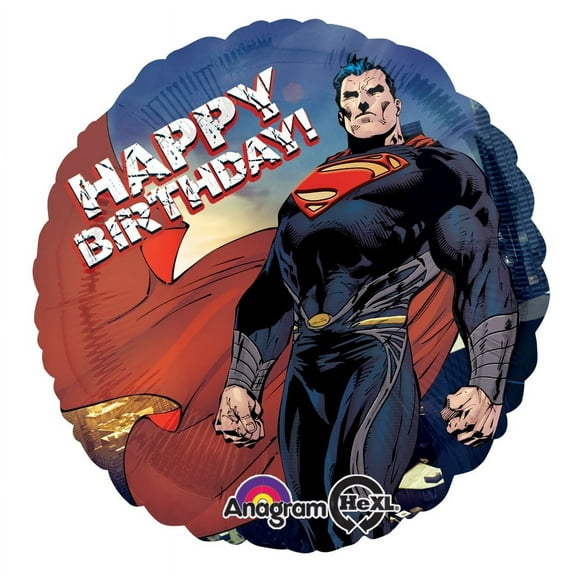 18" Superman Happy Birthday Man of Steel Foil Balloon
