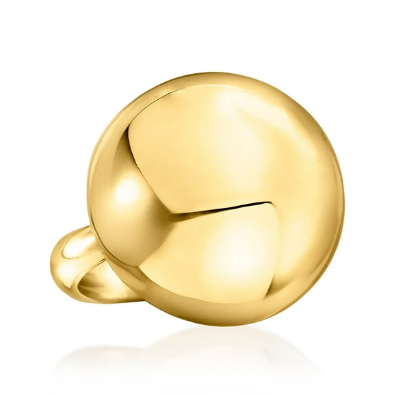 Ross-Simons Italian 18kt Gold Over Sterling Dome Ring, Women's, Adult