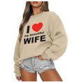 thumbnail image 2 of Xixinqiwan Valentine's Day Gift for Women Shirts,Women Valentines Day Lovers Sweaters Casual Round Neck Hoodless Sweatshirts Pullover Tops, 2 of 4