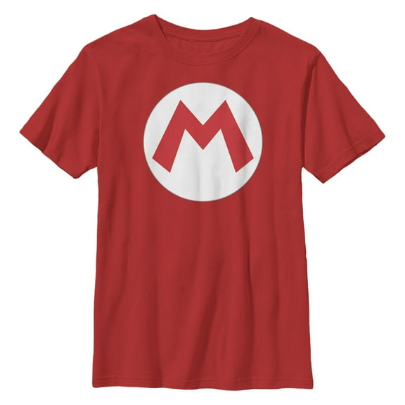 Boy's Nintendo Mario Circle Icon Graphic T-Shirt