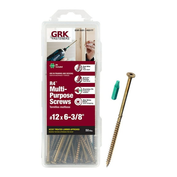 Grk Fasteners R4 Screw Handy-Pak 12 X 6In3/8