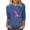 Blue, variant on Womens Basic Graphic Tees Great Britain Uk Flag T-Shirts Casual 3/4 Sleeve T-Shirts Crewneck Cute Tunic Tops Loose Fit Pullover Blouses Pink