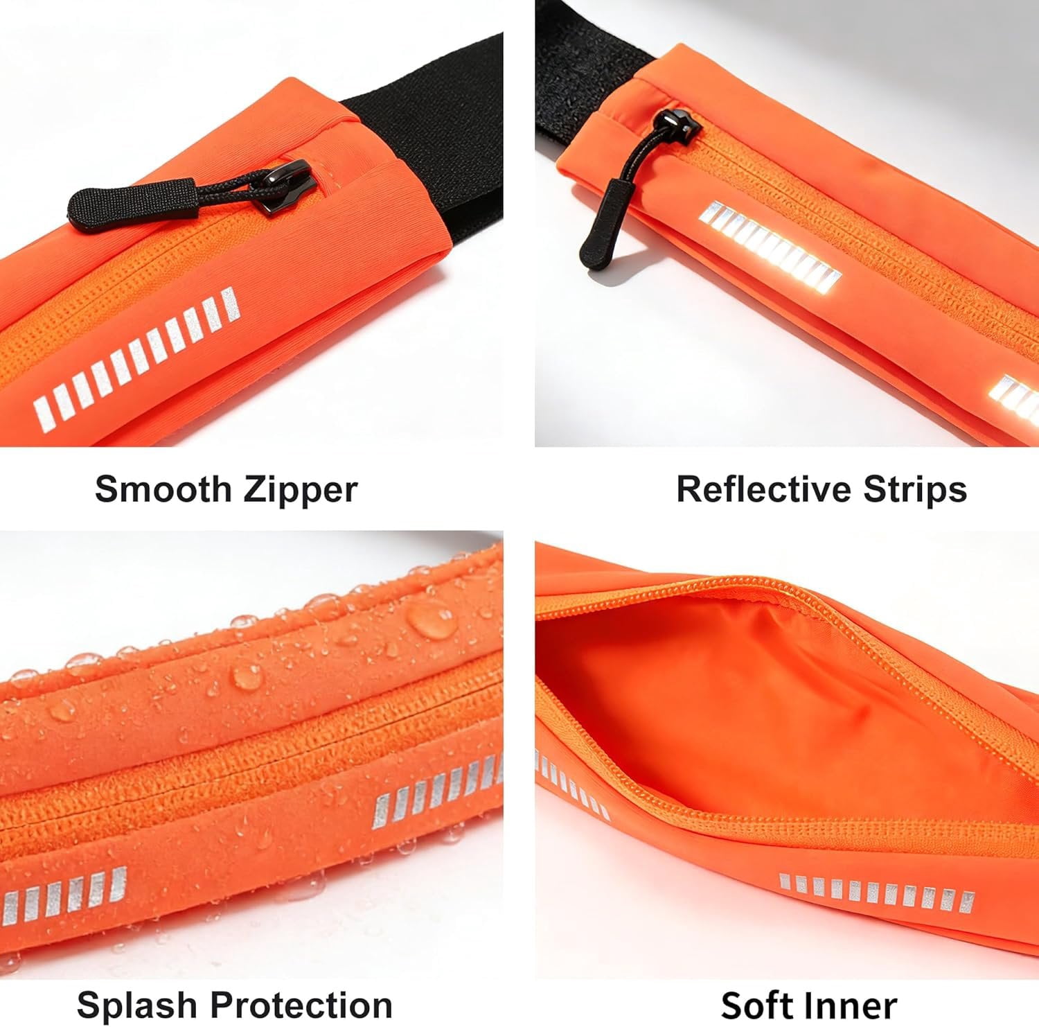 Running Belt Fanny Pack for Men and Women Slim Running Bag Phone Holder Runner  Belt Running Essentials Workout Fitness Orange