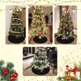 thumbnail image 6 of EWASWON Christmas 24-Inch Black Sequin Christmas Tree Skirt - Vintage Style Sparkling Holiday Decor for Home & Christmas Party, Polyester Fabric, 6 of 6