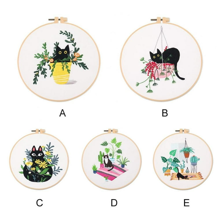 Yutaohui Funny Pumpkin Flower bee Embroidery Kit for Beginners, Stamped  Cross Stitch Kits for Beginners Adults Include Embroidery Fabric Embroidery