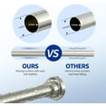 thumbnail image 6 of Shower Curtain Rod, 1" Diameter Heavy Duty Tension Shower Rod, Non Slip Adjustable 28-74 inch No Drill Shower Curtain Rods Spring Tension For Bathroom, Shower Stall, No Rust, Brushed Nickel, 6 of 7