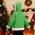 thumbnail image 4 of Hoodie Winter Warm Sherpa Lined Green Hoodie Casual Long Sleeve Sweatshirts Girl Clothes 7-8 Years, 4 of 8