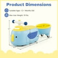 thumbnail image 3 of Gymax 2-in-1 Kids Ride on Toy Toddlers Sliding Car w/Detachable Trailer for Children Blue, 3 of 10