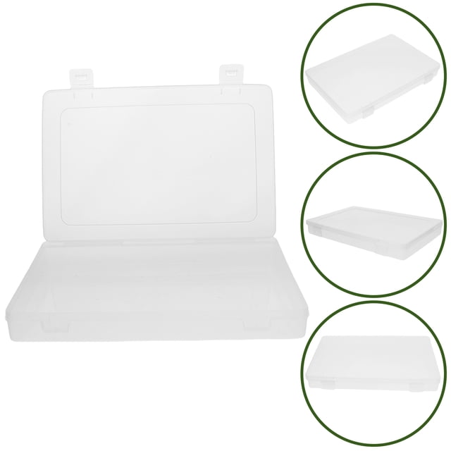 Raindrops 2Pcs Money Organizer for Cash Transparent Plastic Box for Document and File Storage