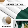 thumbnail image 2 of Boho Green Mid Century Shower Curtain Abstract Neutral Simple Leaf Shower Curtains for Bathroom Decor 72W x 72 L Inches Sun Arch Curve Modern Minimalist Waterproof Fabric Shower Curtains, 2 of 6