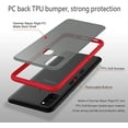 thumbnail image 4 of Case for Samsung Galaxy M21/ M30S Thin Shockproof Phone Case PC Back TPU Bumper [Protect from Fingerprint/Shock/Scratch/Slip] Translucent Matte Phone Cover for Samsung Galaxy M21/M30S-Red, 4 of 7