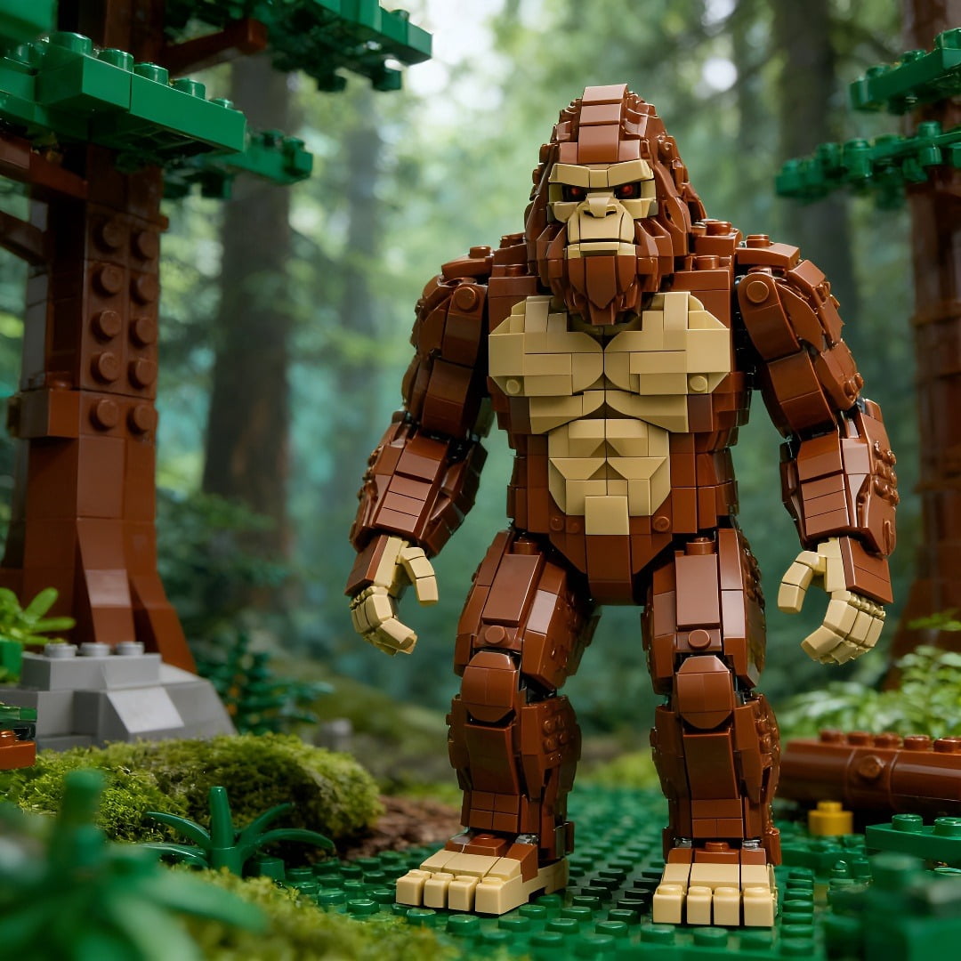 PIKACHY Gorilla Bigfoot Building Block Set Plastic Construction Toy Compatible With Major Brand Blocks 800 Pieces DIY Model Kit