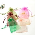 thumbnail image 3 of Bolsa de Organza transparente para embalaje de tul, contenedor de malla con cordón para joyería, regalo, 50%, 10 o 50 unidades, 3 of 4
