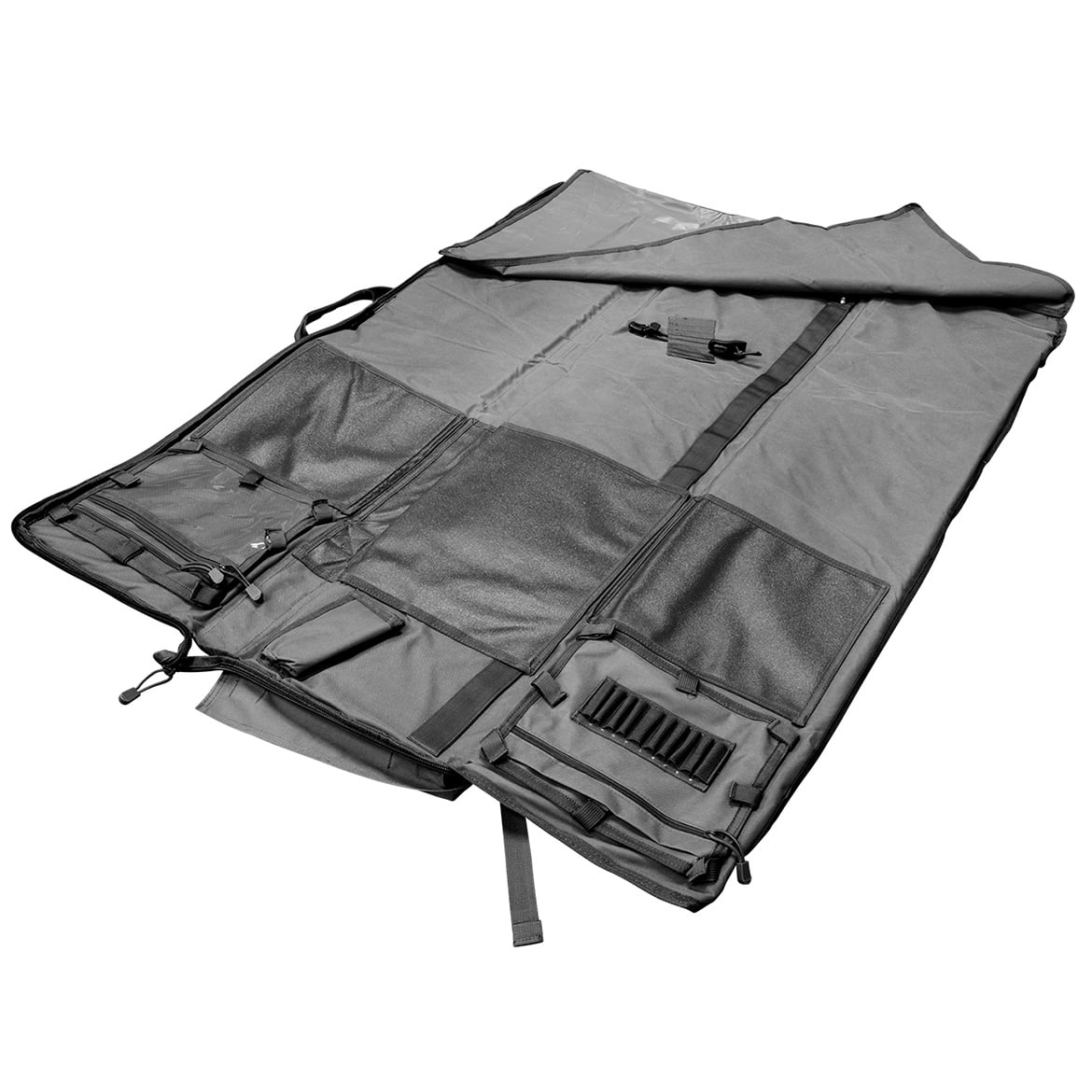NcSTAR VISM Soft Padded Gun Case Rifle Carry Bag & 5.5' x 3' Shooting Mat, Gray
