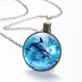thumbnail image 6 of Dolphin Necklace Personalized Custom Photo Round Pendant Adjustable Stainless Steel Necklaces with Gift Box for Men Women Mothers Valentine's Jewelry Gift, 6 of 6
