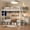 White, variant on Twin Over Twin Bunk Beds with Bedside Storage & LED Lights for Teens Loft Bed with Desk and Storage Drawers Black