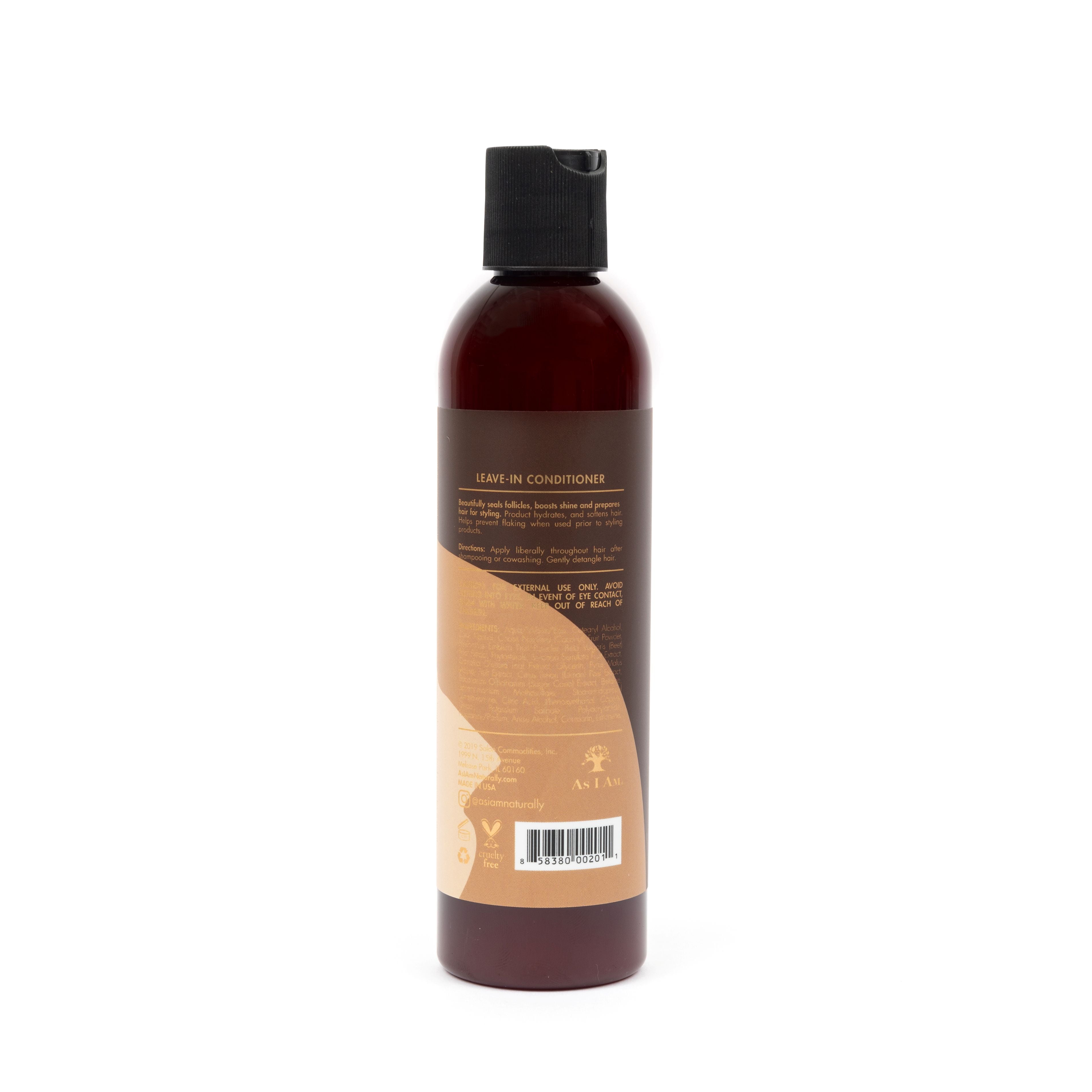 (2 pack) As I Am Coconut Leave In Conditioner for Dry Hair Hydration and Frizz Control Moisture Care 8 fl.oz. with Green Tea and Saw Palmetto