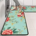 thumbnail image 2 of Kitchen Rugs Sets Of 2,Pioneer Flower Floral Print Pattern Anti Fatigue Kitchen Mat Rugs Non Slip Washable,Decorative Kitchen Floor Mats for Kitchen,Sink,Laundry,17"x47"+17"x47", 2 of 5